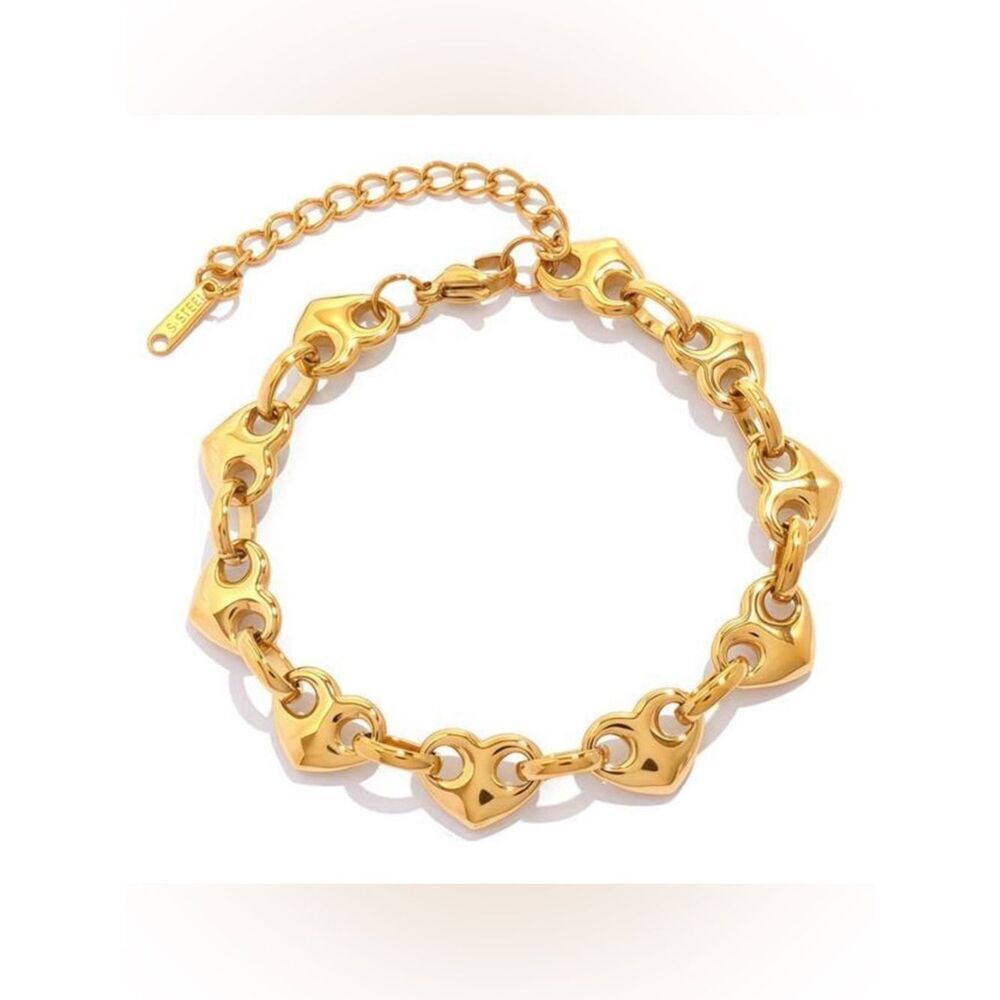Linked Heart Bracelet A1796